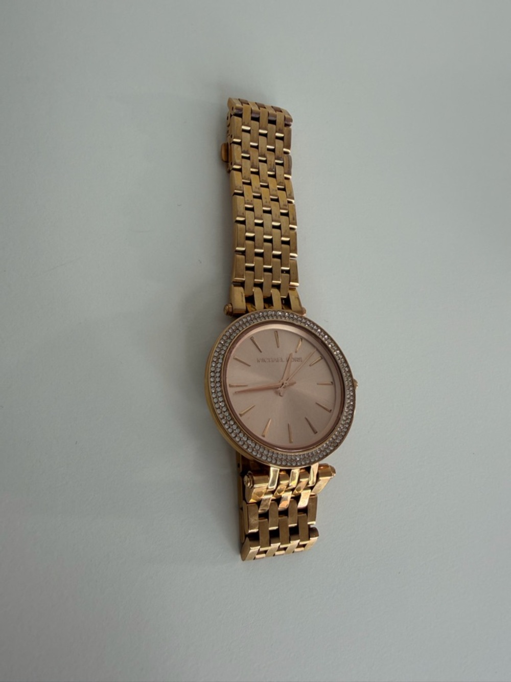 Michael Kors Darci 3 Hand Watch with Glitz Accents Rose Gold - Picture 7 of 8
